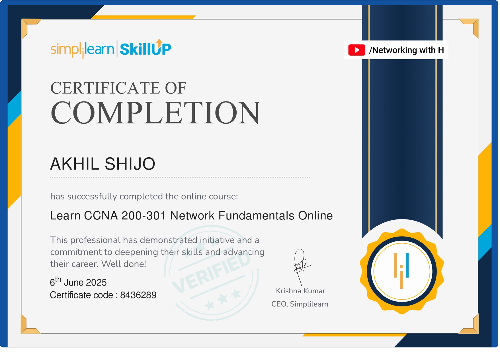 Certificate 1